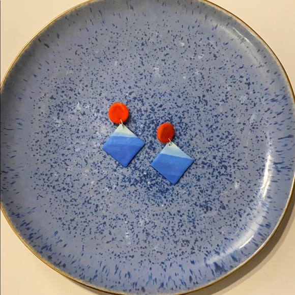 Handmade Clay Earrings - Fire & Ice Series - Picture 8 of 14